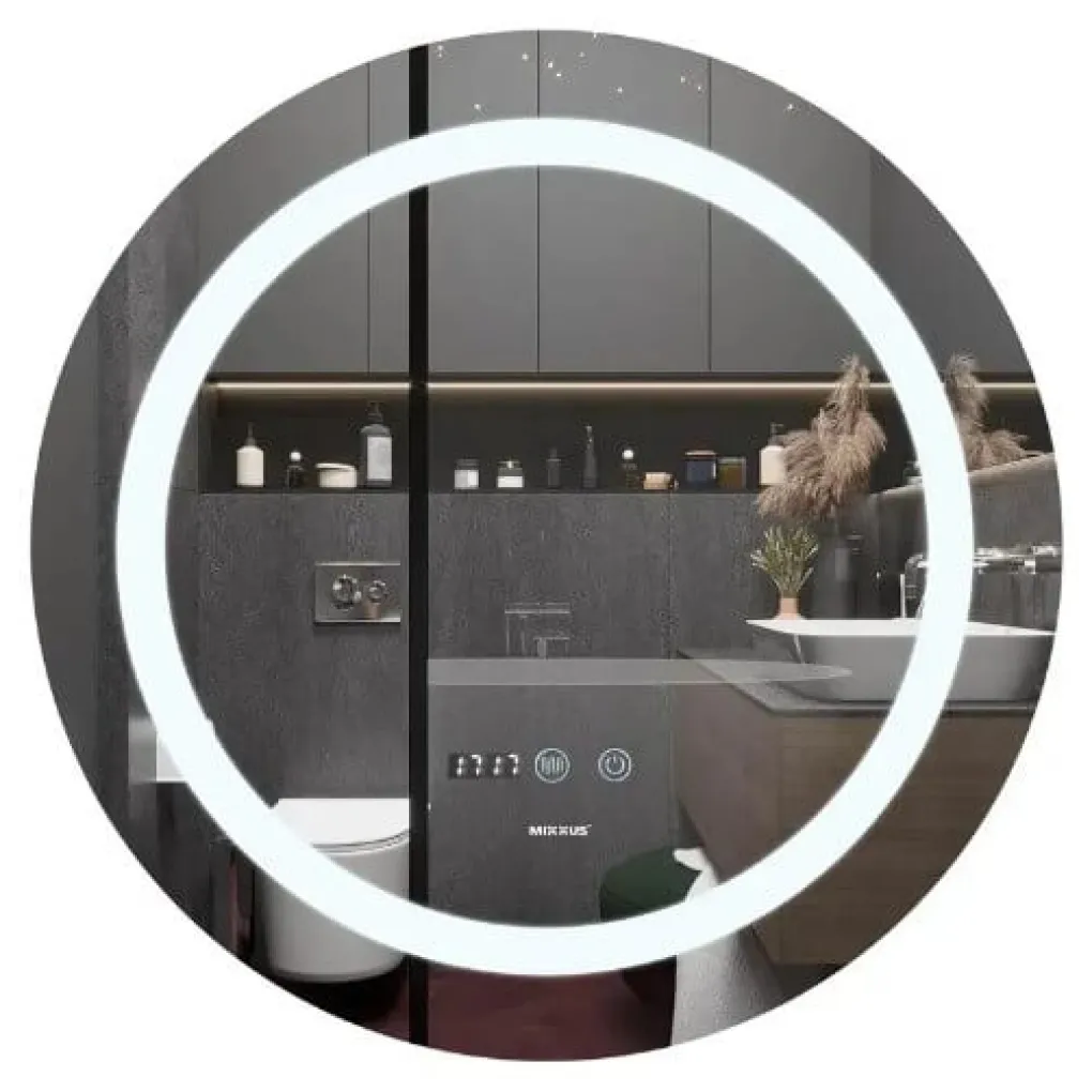 Зеркало Mixxus Plain MC02-60 LED-подсветка, антизапотевание, часы (MI6012)- Фото 1