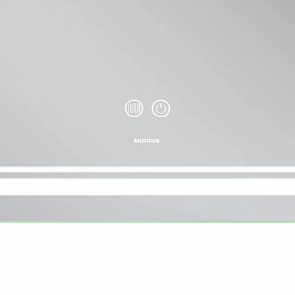 Дзеркало Mixxus Premium Quadro MR20-100x80 LED Touch, Anti-fog, димер, лінза (MP6623)- Фото 3