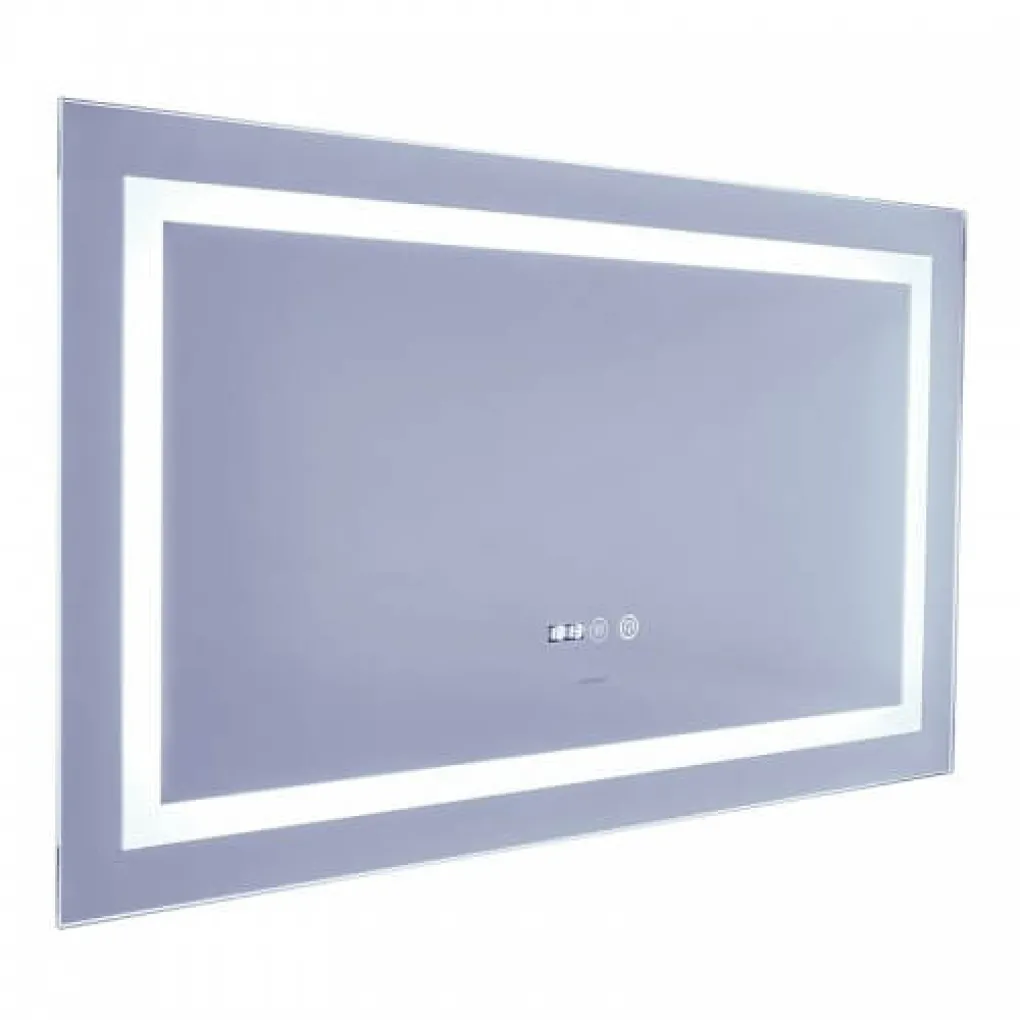 Зеркало Mixxus Warm MR02-100x60 LED-подсветка, антизапотевка, часы (MI6003)- Фото 2
