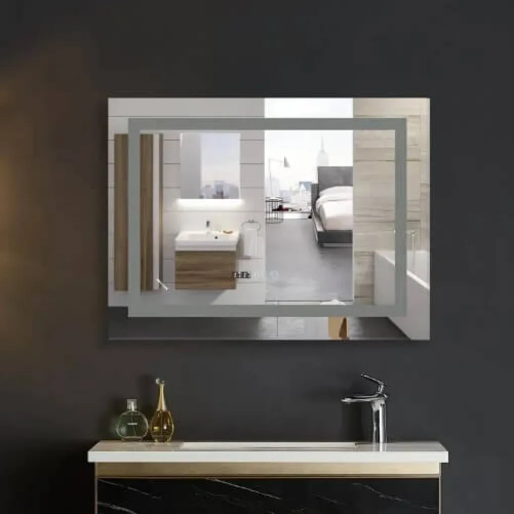 Дзеркало Mixxus Warm MR02-120x80 LED-підсвічування, антизапотівання, годинник (MI6001)- Фото 3