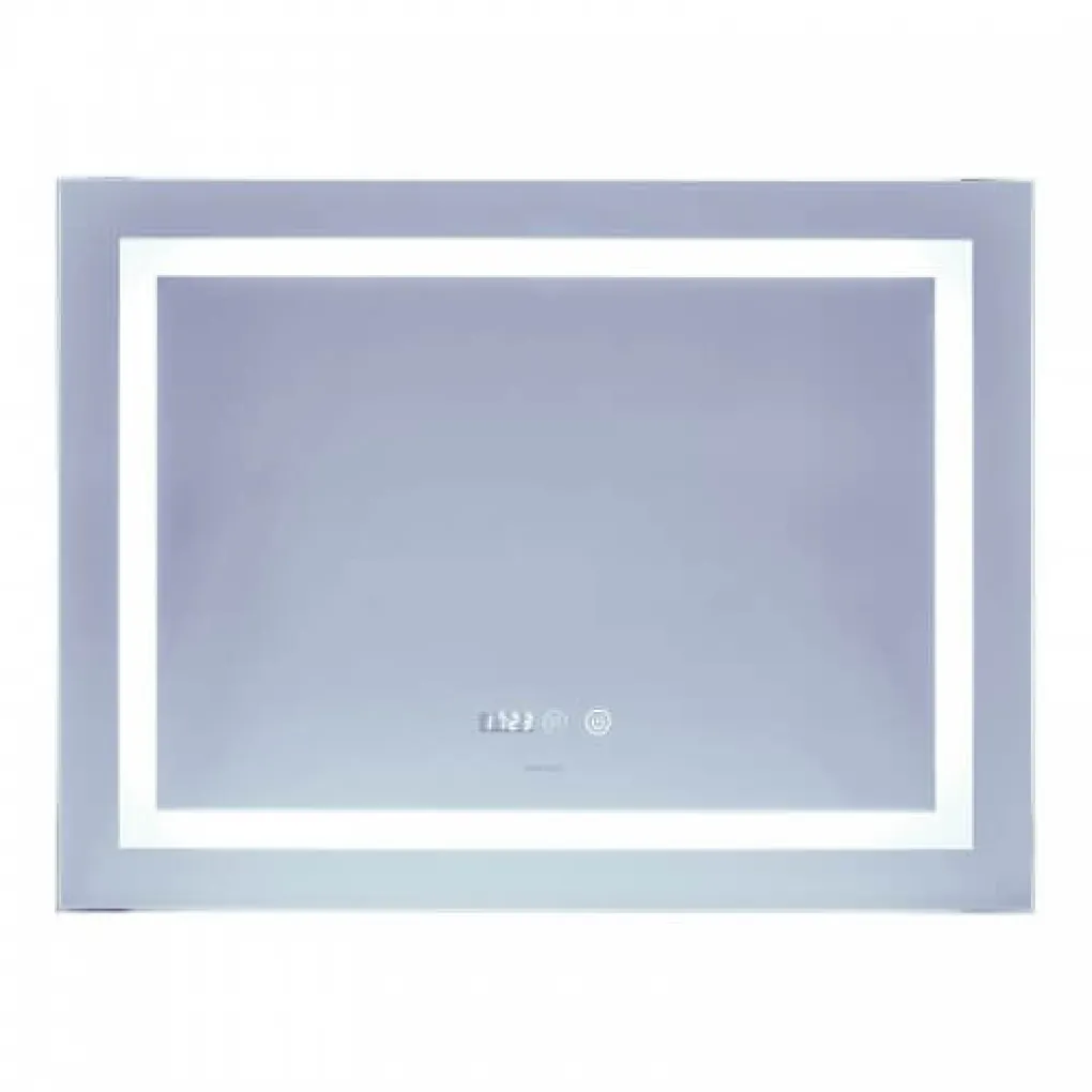Зеркало Mixxus Warm MR02-80x60 LED-подсветка, антизапотевание, часы (MI6004)- Фото 1