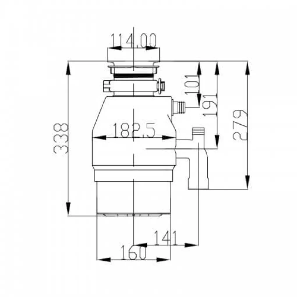 Измельчитель пищевых отходов Mixxus GD-04-1 750Вт индукционный двигатель (MX1571)- Фото 2