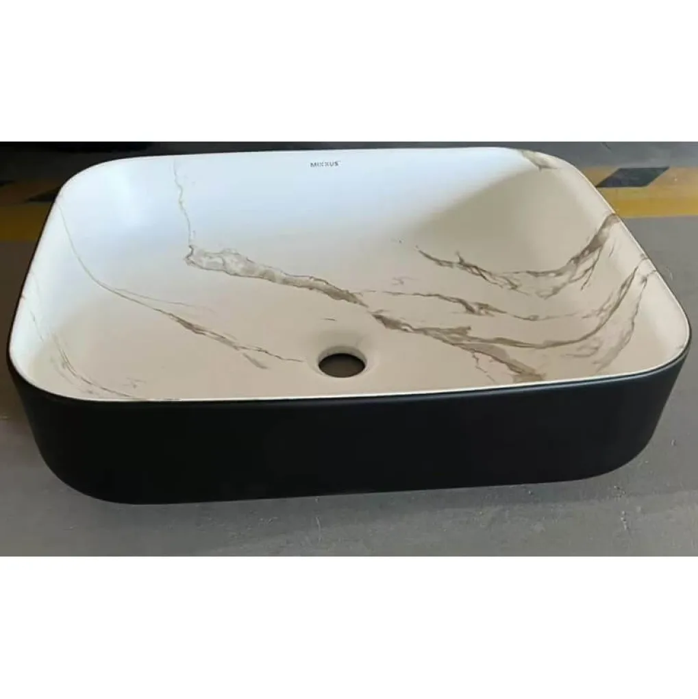 Раковина накладная Mixxus Premium Diverse-0110 Marble-Black 500х390х130 мм (MP6517)- Фото 2
