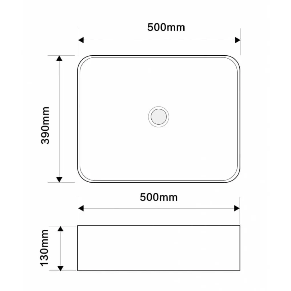 Раковина накладная Mixxus Premium Diverse-0110 Marble-Black 500х390х130 мм (MP6517)- Фото 4