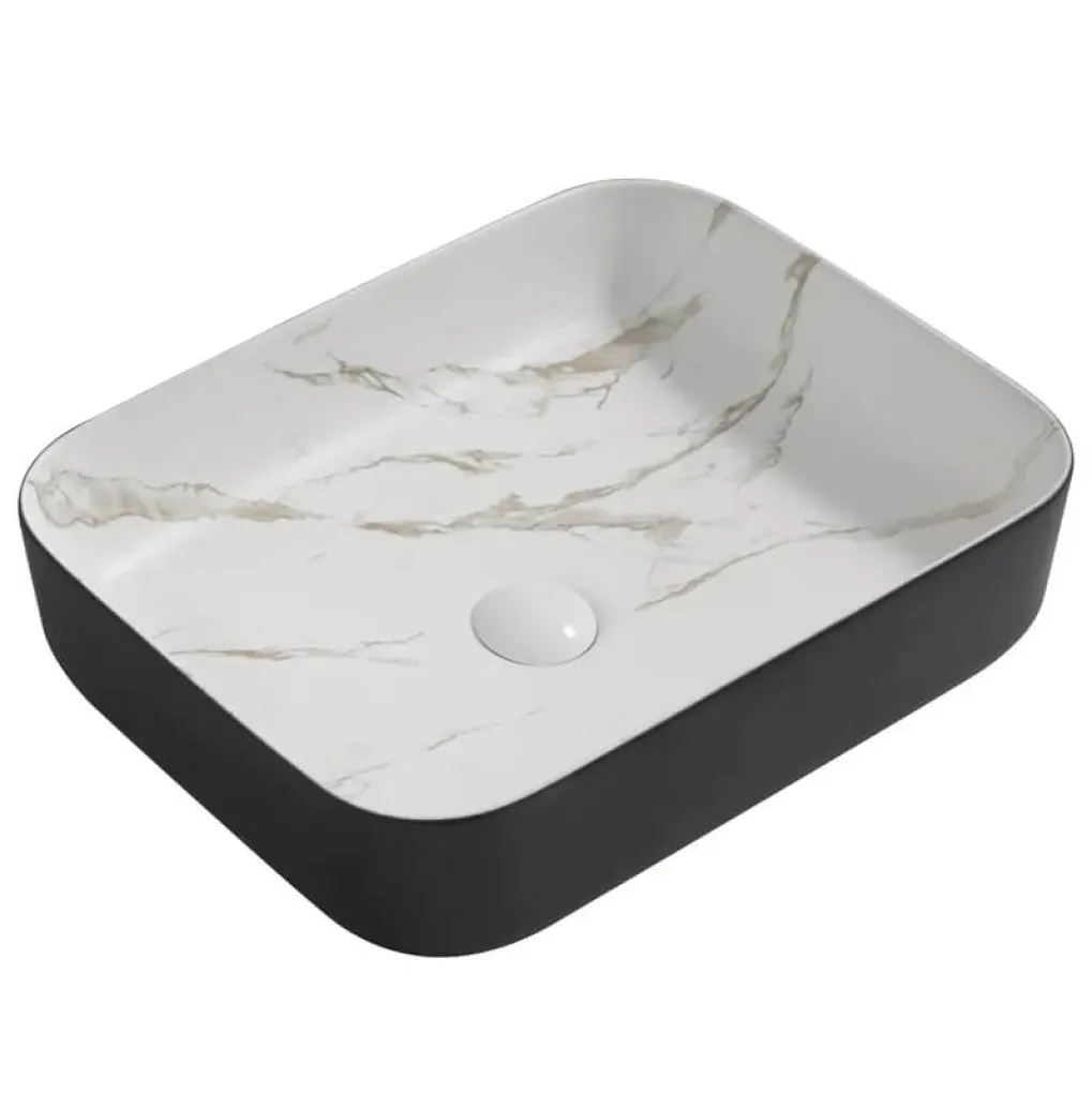 Раковина накладная Mixxus Premium Diverse-0110 Marble-Black 500х390х130 мм (MP6517)- Фото 1