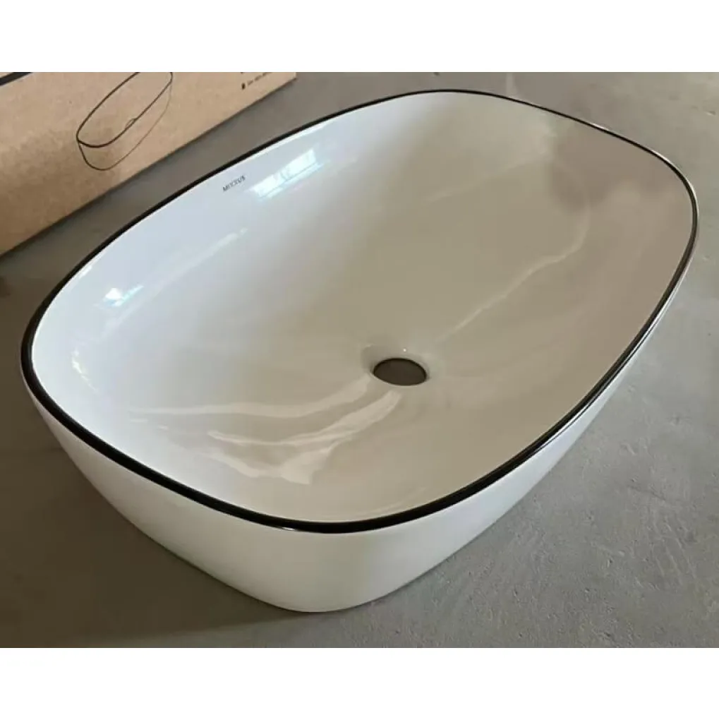 Раковина накладная Mixxus Premium Diverse-0111 Edge Black 600х380х140 мм (MP6562)- Фото 2