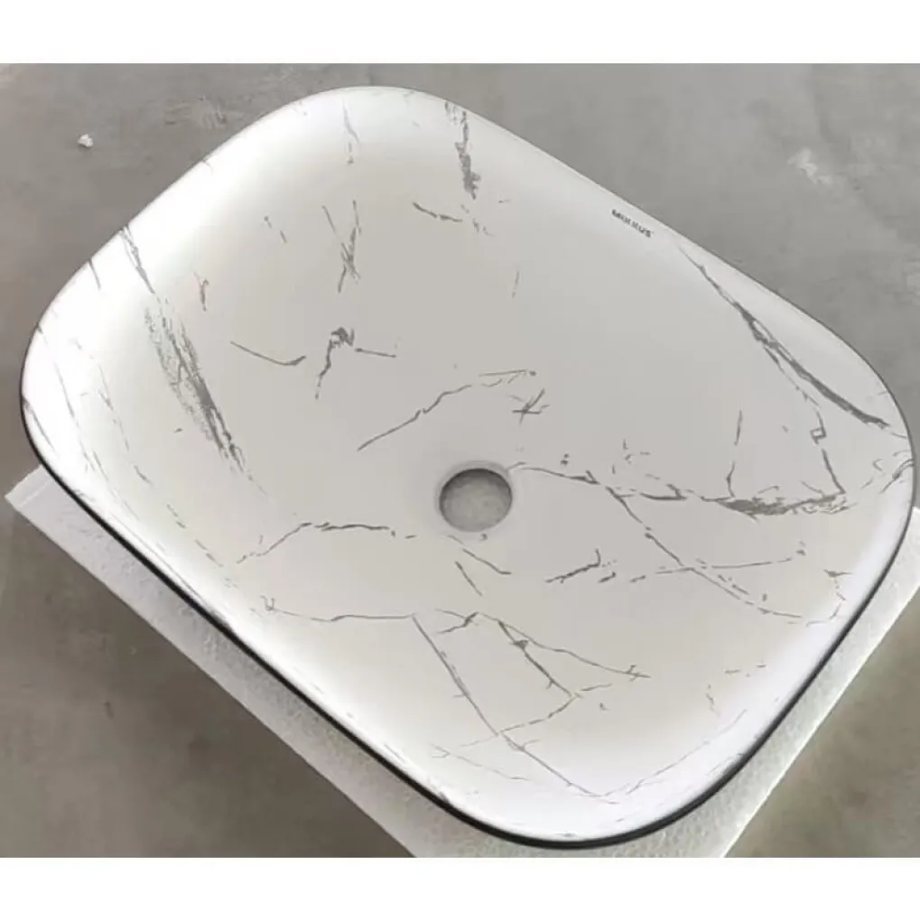 Раковина накладная Mixxus Premium Diverse-0112 Marble-Black 455х325х135 мм (MP6541)- Фото 4