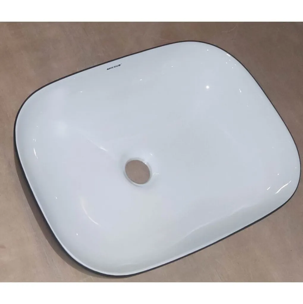 Раковина накладная Mixxus Premium Diverse-0112 White-Black 455х325х135 мм (MP6542)- Фото 3