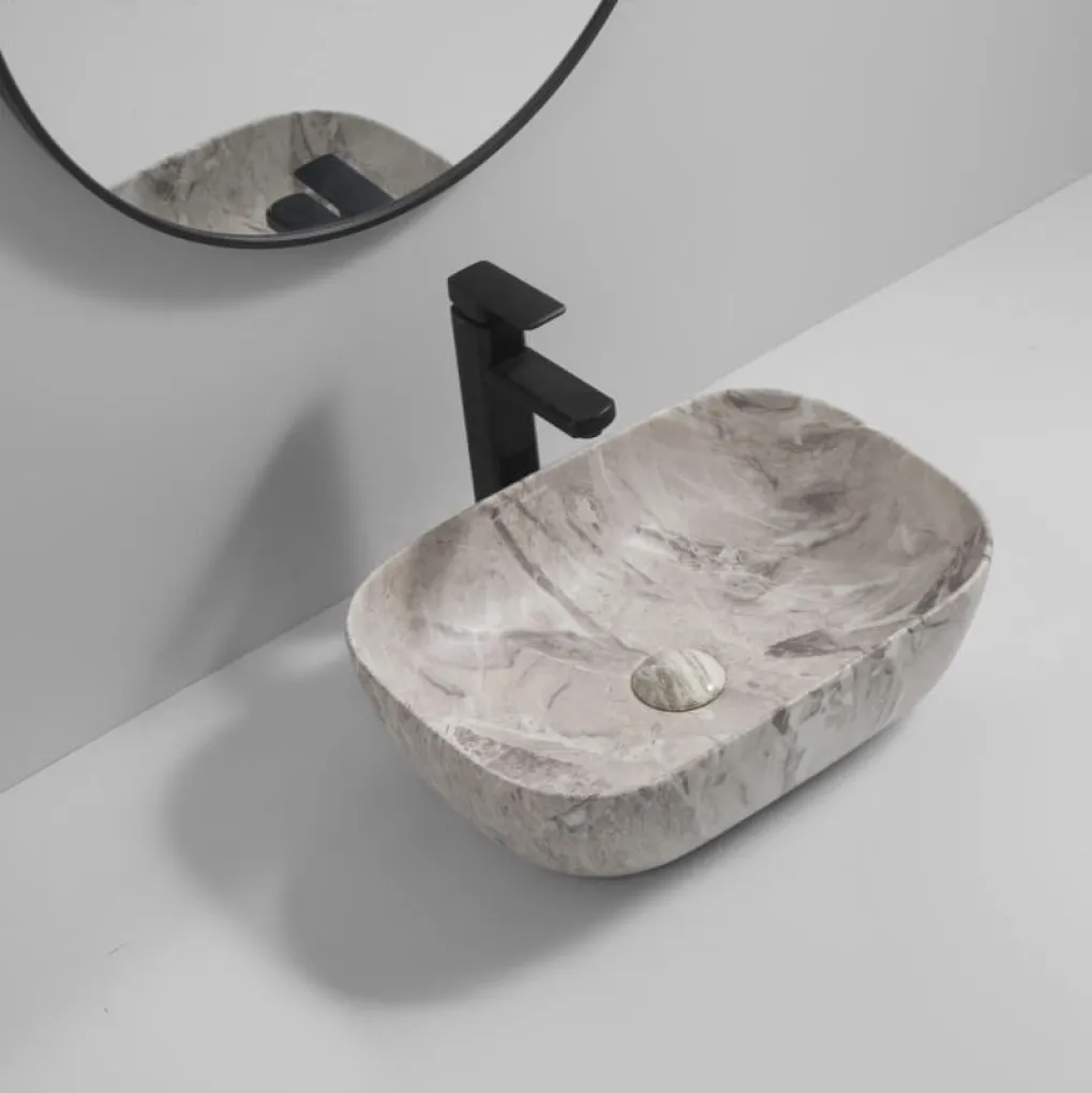 Раковина накладная Mixxus Premium Diverse-0113 Marble 455х325х135 мм (MP6544)- Фото 2