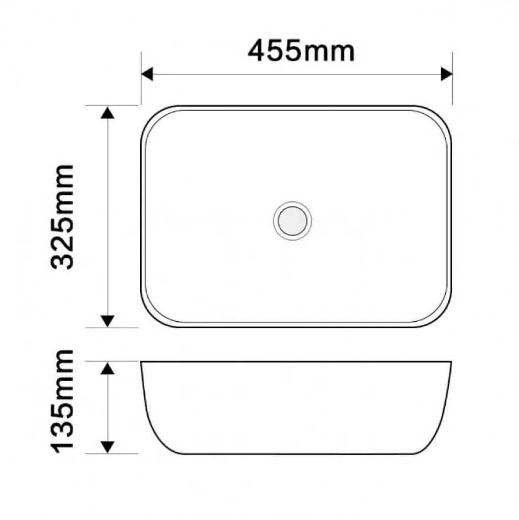 Раковина накладная Mixxus Premium Diverse-0113 Marble 455х325х135 мм (MP6544)- Фото 4