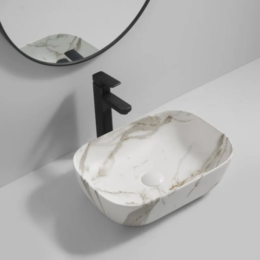 Раковина накладная Mixxus Premium Diverse-0114 Marble 455х325х135 мм (MP6545)- Фото 2