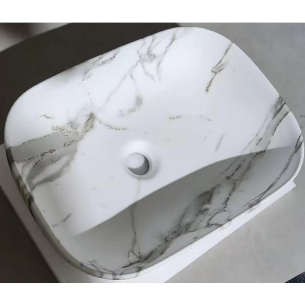 Раковина накладная Mixxus Premium Diverse-0114 Marble 455х325х135 мм (MP6545)- Фото 3