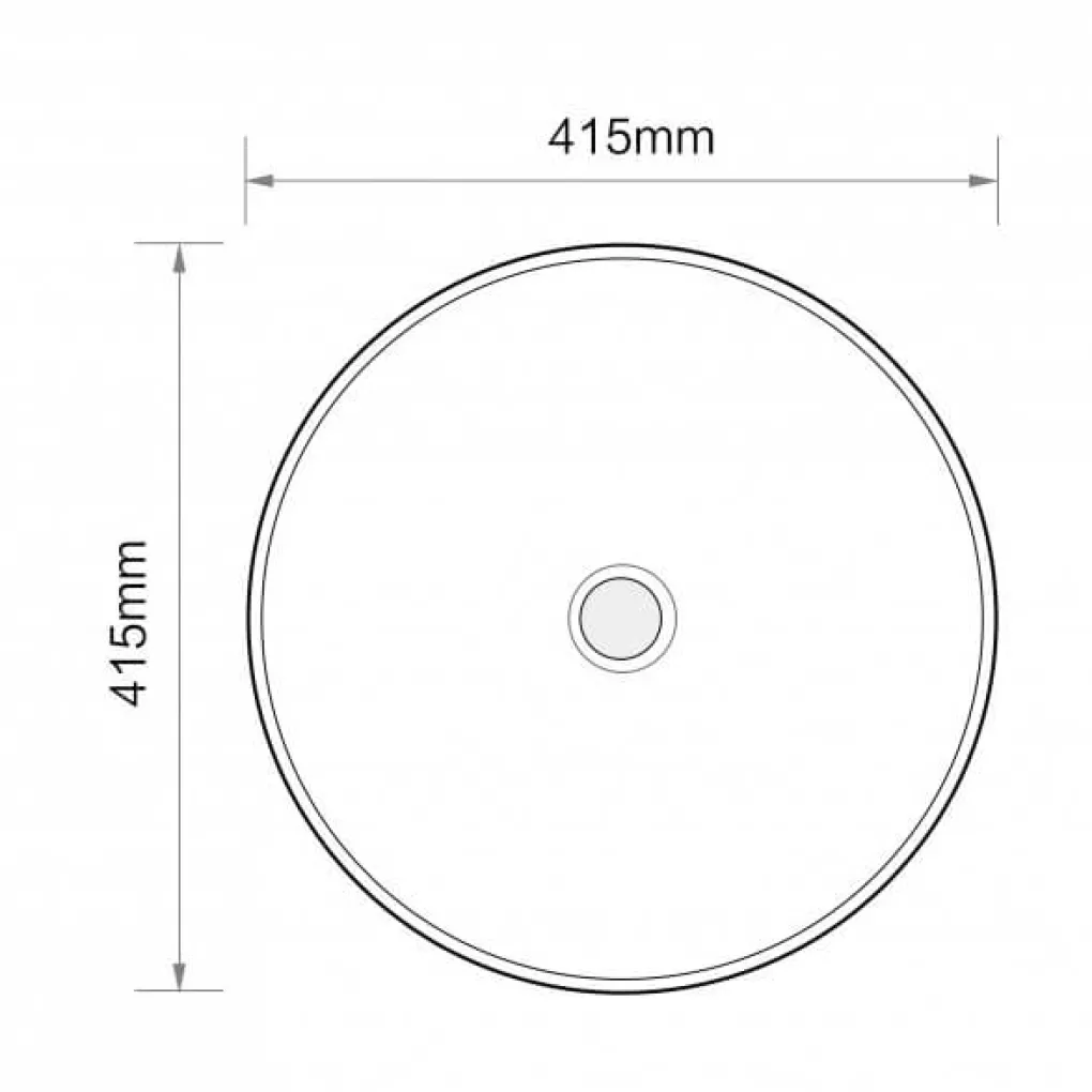 Раковина накладная Mixxus Premium Ellipse-0101 415х415х135 мм (MP6531)- Фото 2