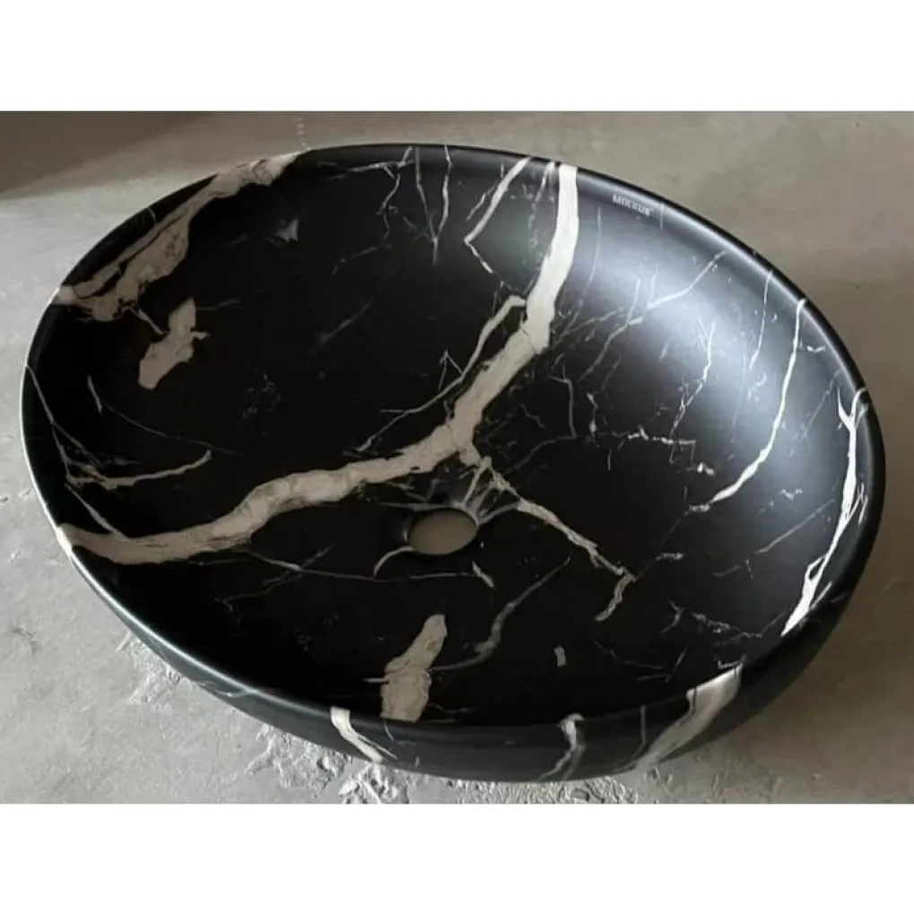 Раковина накладная Mixxus Premium Ellipse-0102 Marble 515х400х130 мм (MP6552)- Фото 2