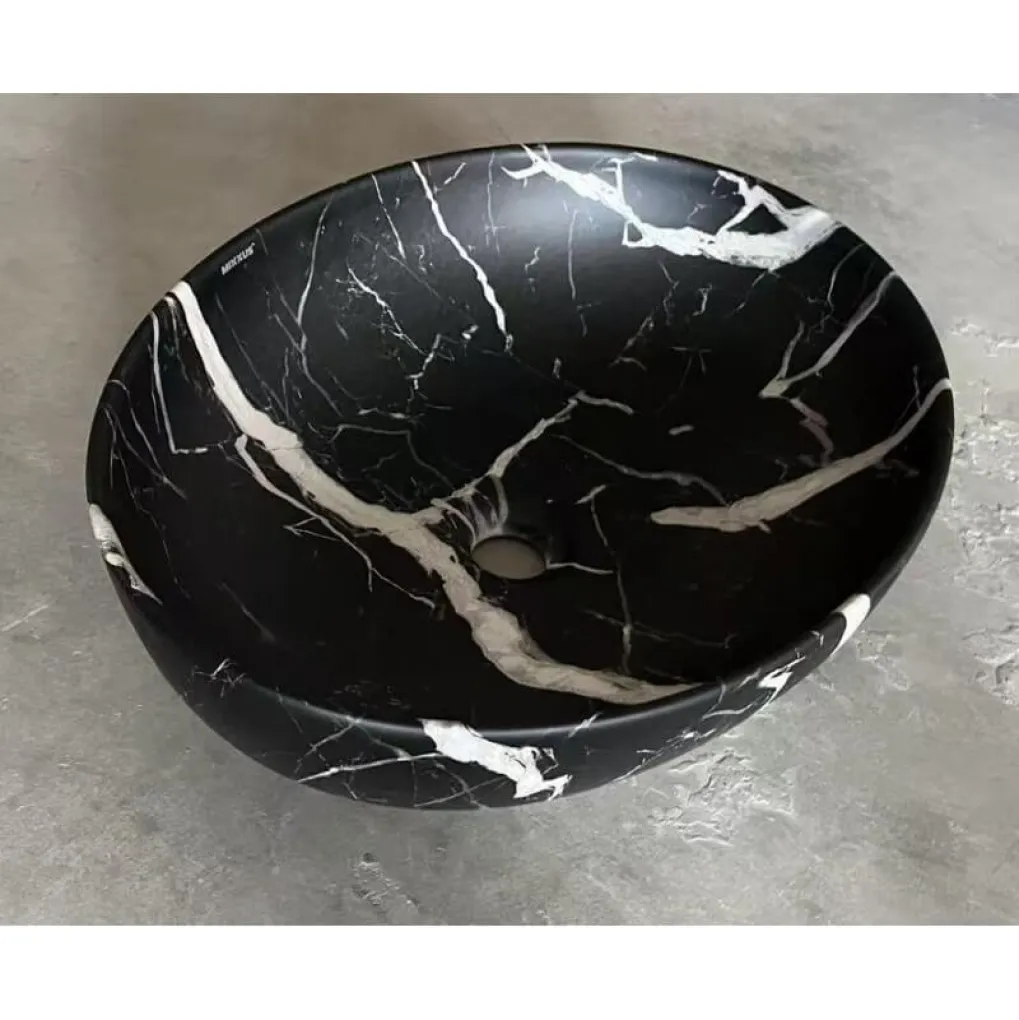Раковина накладная Mixxus Premium Ellipse-0102 Marble 515х400х130 мм (MP6552)- Фото 4