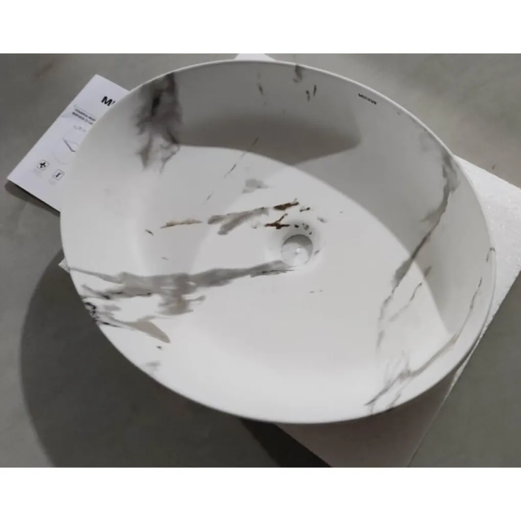 Раковина накладная Mixxus Premium Ellipse-0104 Marble 550х415х140 мм (MP6554)- Фото 4