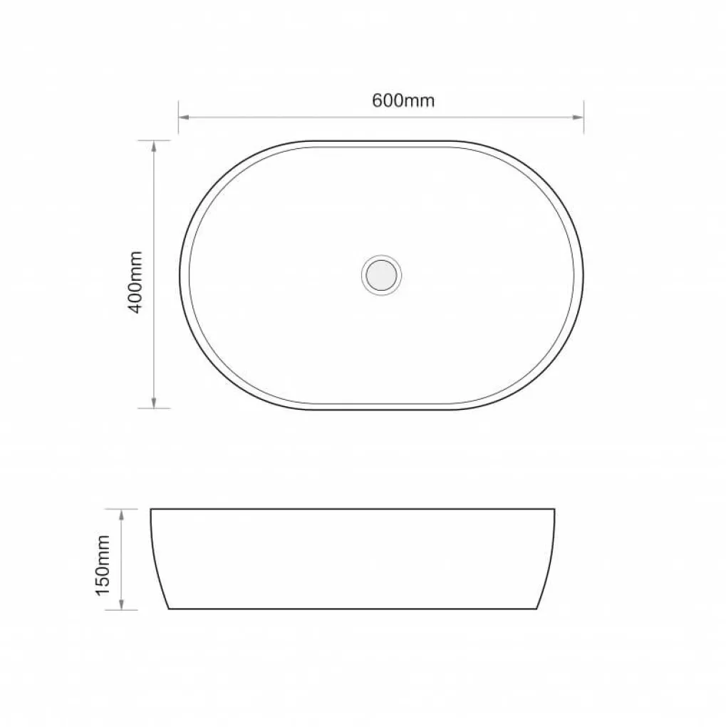 Раковина накладная Mixxus Premium Ellipse-0105 600х400х150 мм (MP6563)- Фото 2