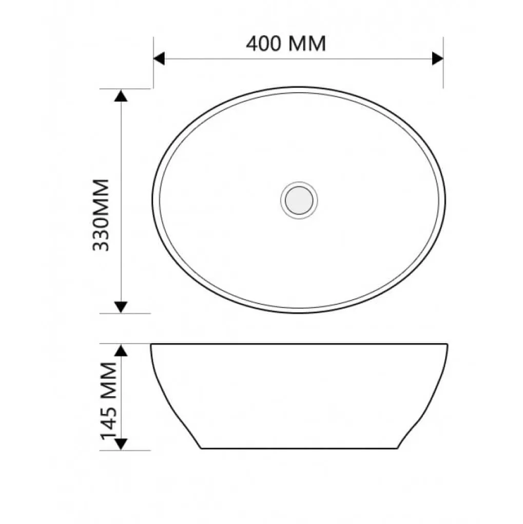 Раковина накладная Mixxus Premium Ellipse-0108 Marble 400х330х145 мм (MP6526)- Фото 2