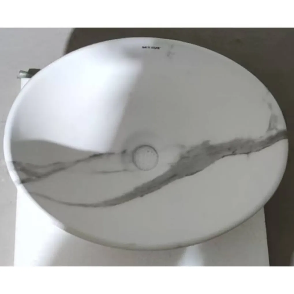 Раковина накладная Mixxus Premium Ellipse-0108 Marble 400х330х145 мм (MP6526)- Фото 4