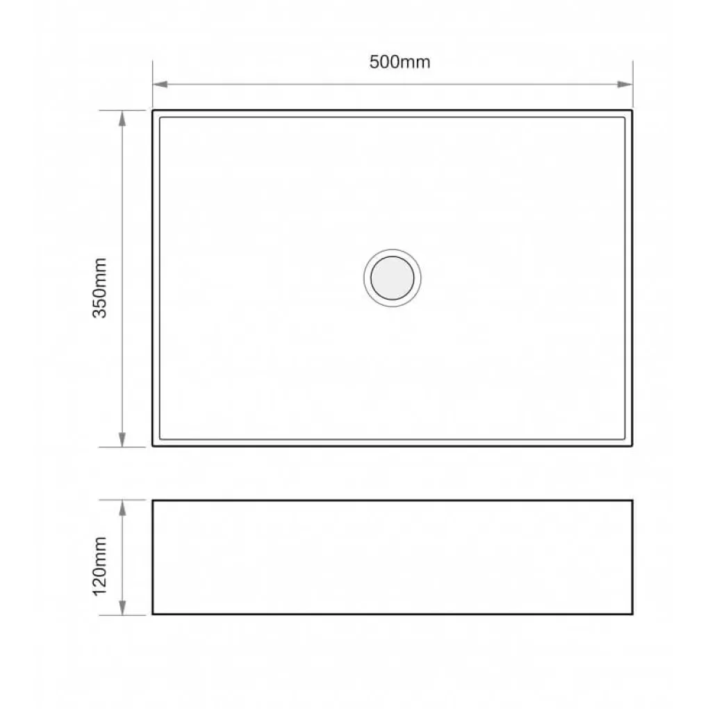 Раковина накладная Mixxus Premium Quadro-0104 500х350х120 мм (MP6515)- Фото 4