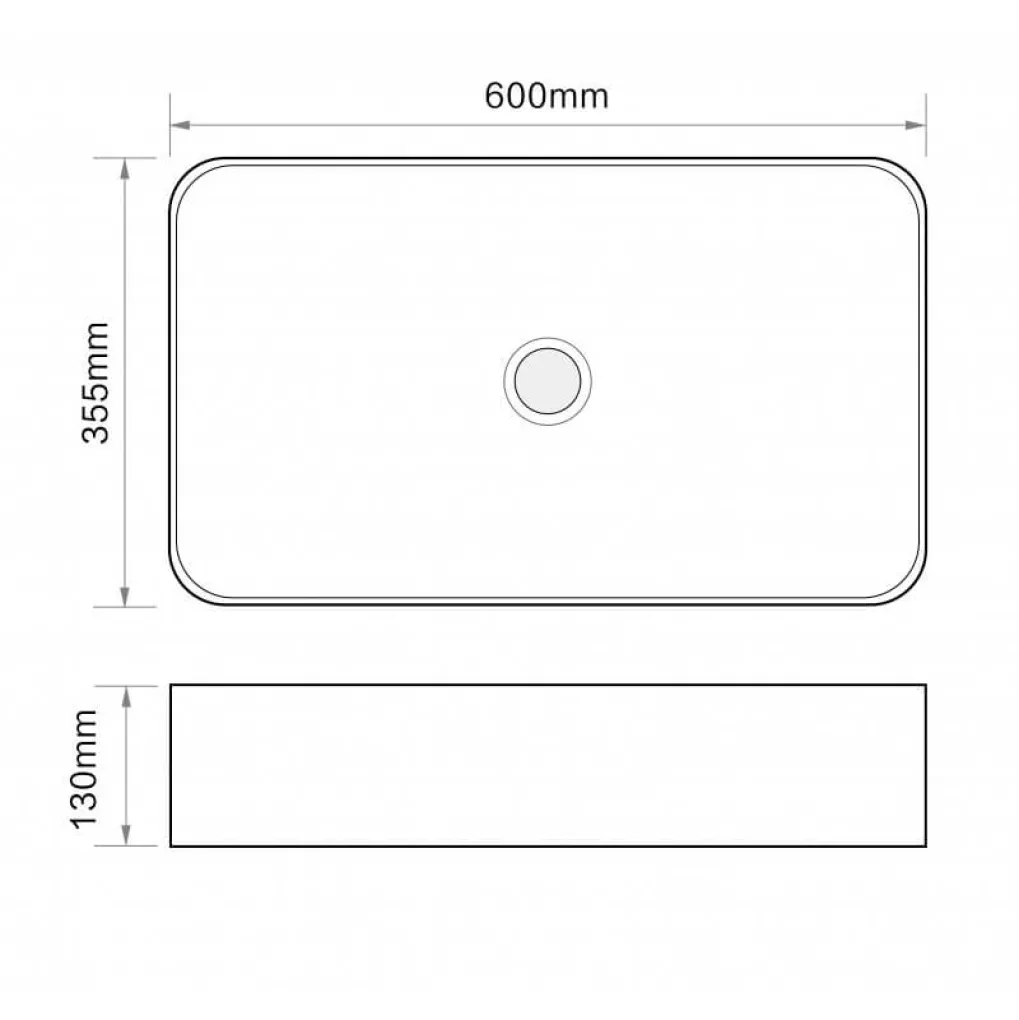 Раковина накладная Mixxus Premium Quadro-0106 600х355х130 мм (MP6523)- Фото 2