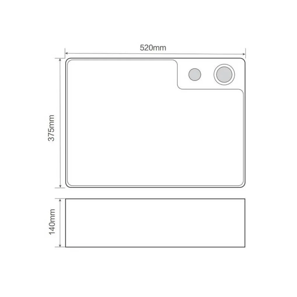 Раковина накладная Mixxus Premium Style-0201 520х375х140 мм (MP6511)- Фото 2