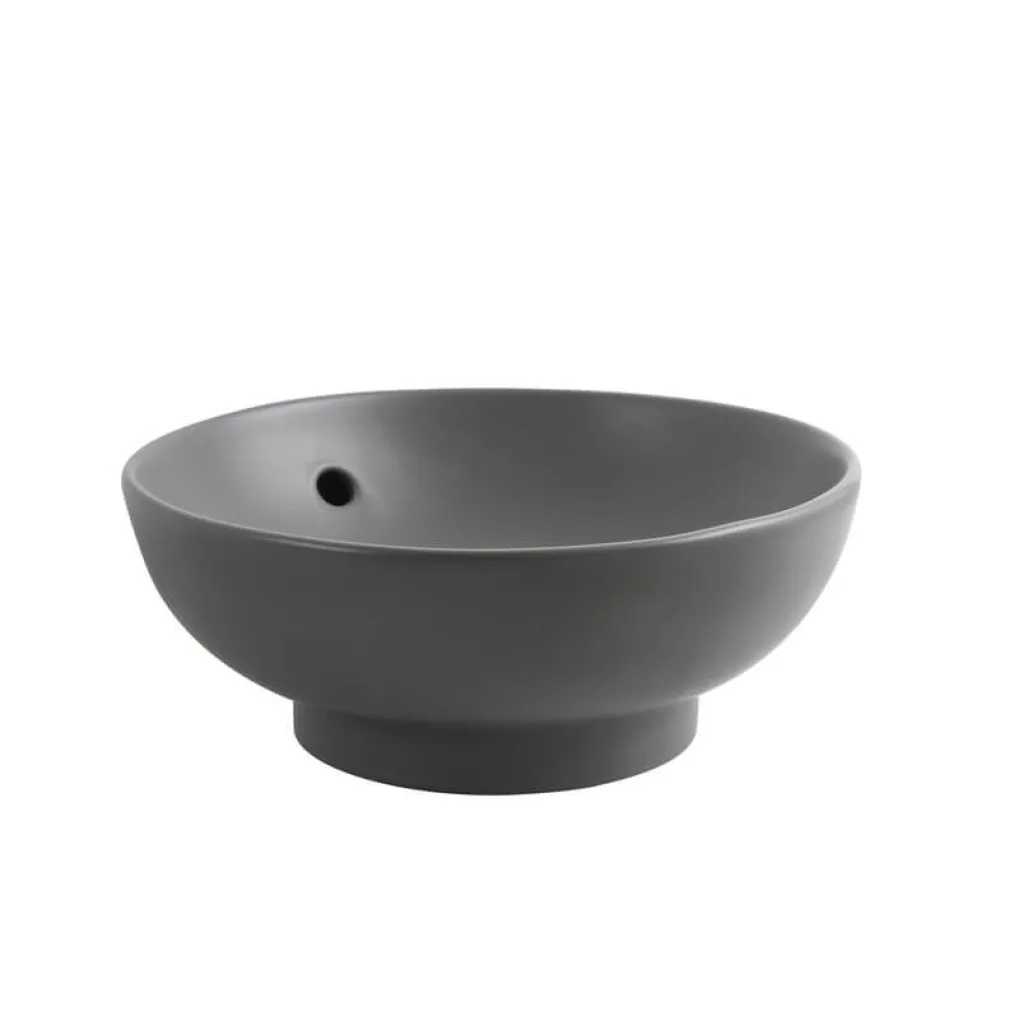 Раковина накладная Mixxus Premium Topper-0201 Gray 410x410x165 мм с переливом (MP6649)- Фото 3