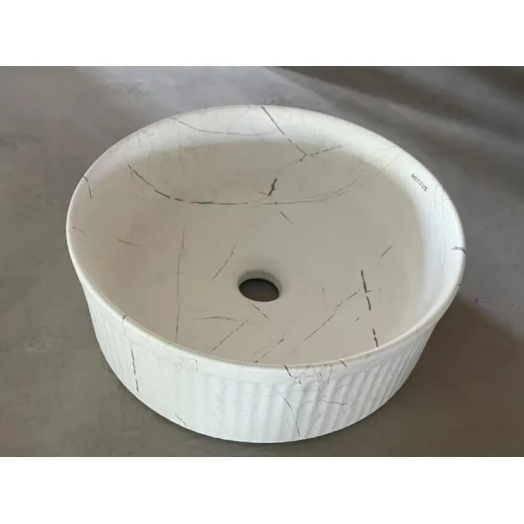 Раковина накладная Mixxus Premium Wave-0102 Marble 370х370х130 мм (MP6528)- Фото 2