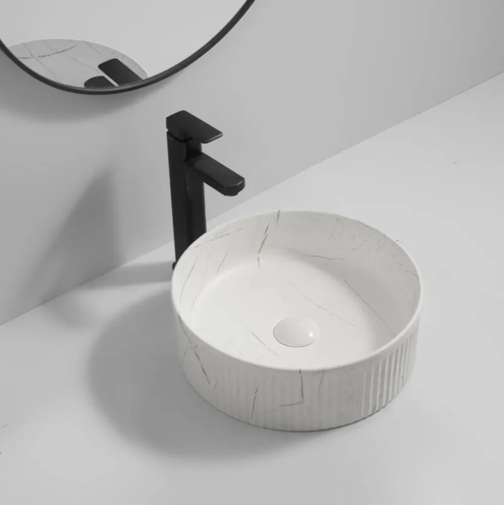 Раковина накладная Mixxus Premium Wave-0102 Marble 370х370х130 мм (MP6528)- Фото 3