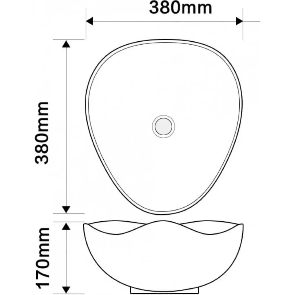 Раковина накладная Mixxus Premium Wave-0103 Marble 380х380х170 мм (MP6532)- Фото 2