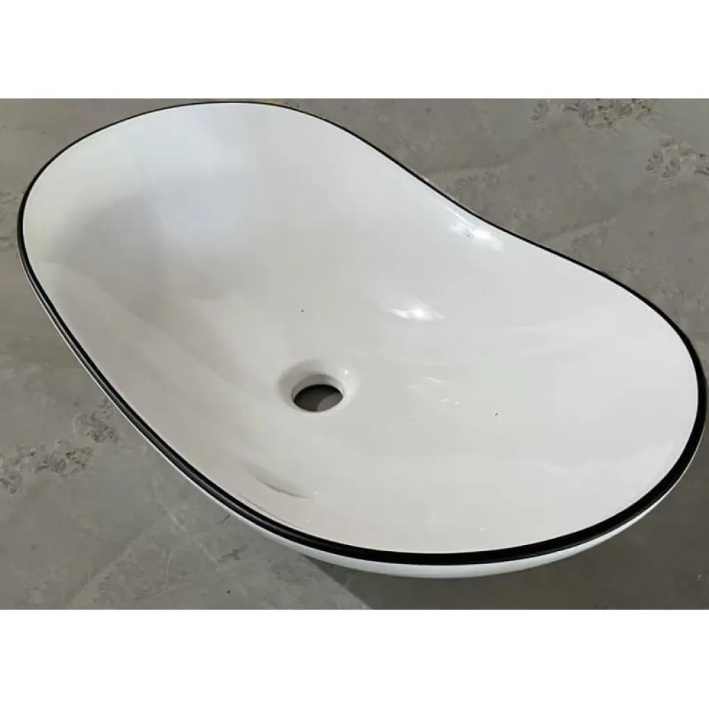 Раковина накладная Mixxus Premium Wave-0105 Edge Black 620х360х160 мм (MP6556)- Фото 2
