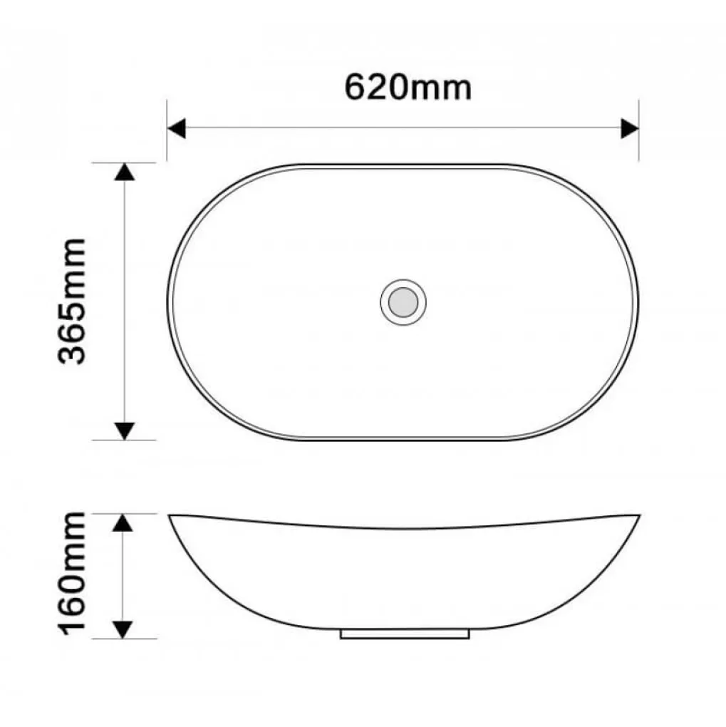 Раковина накладная Mixxus Premium Wave-0105 Marble 620х360х160 мм (MP6559)- Фото 2