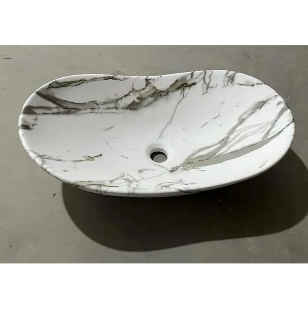 Раковина накладная Mixxus Premium Wave-0105 Marble 620х360х160 мм (MP6559)- Фото 3