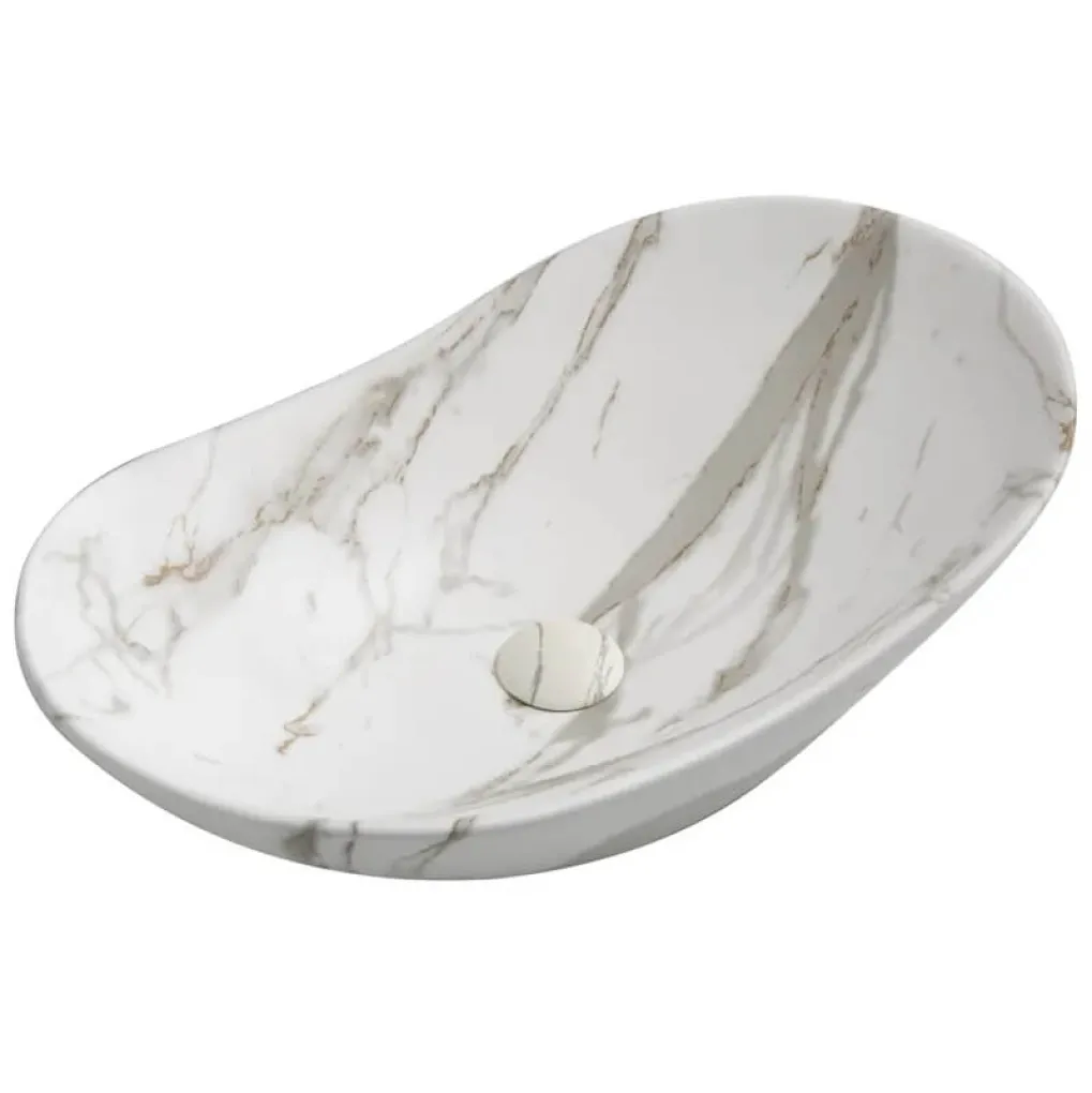 Раковина накладная Mixxus Premium Wave-0105 Marble 620х360х160 мм (MP6559)- Фото 1