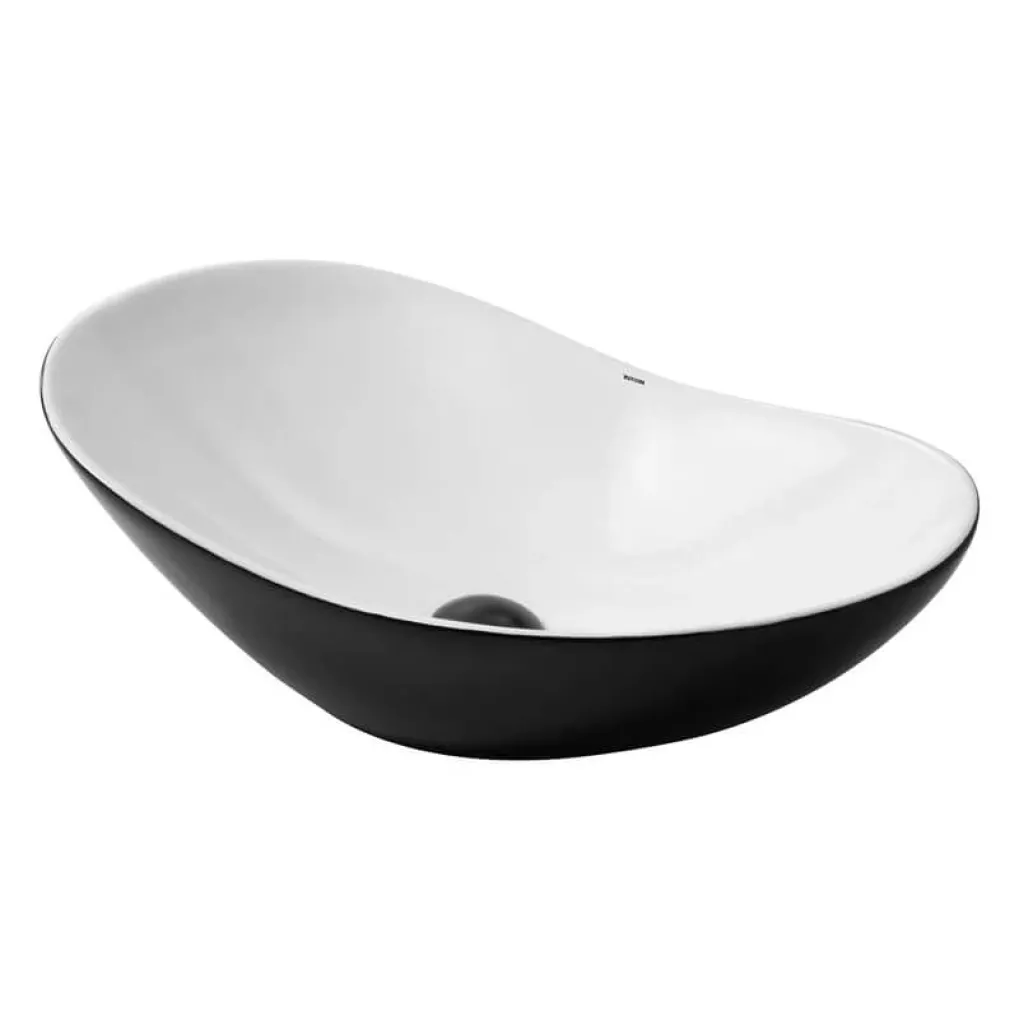 Раковина накладная Mixxus Premium Wave-0105 White-Black 620х360х160 мм (MP6558)- Фото 4
