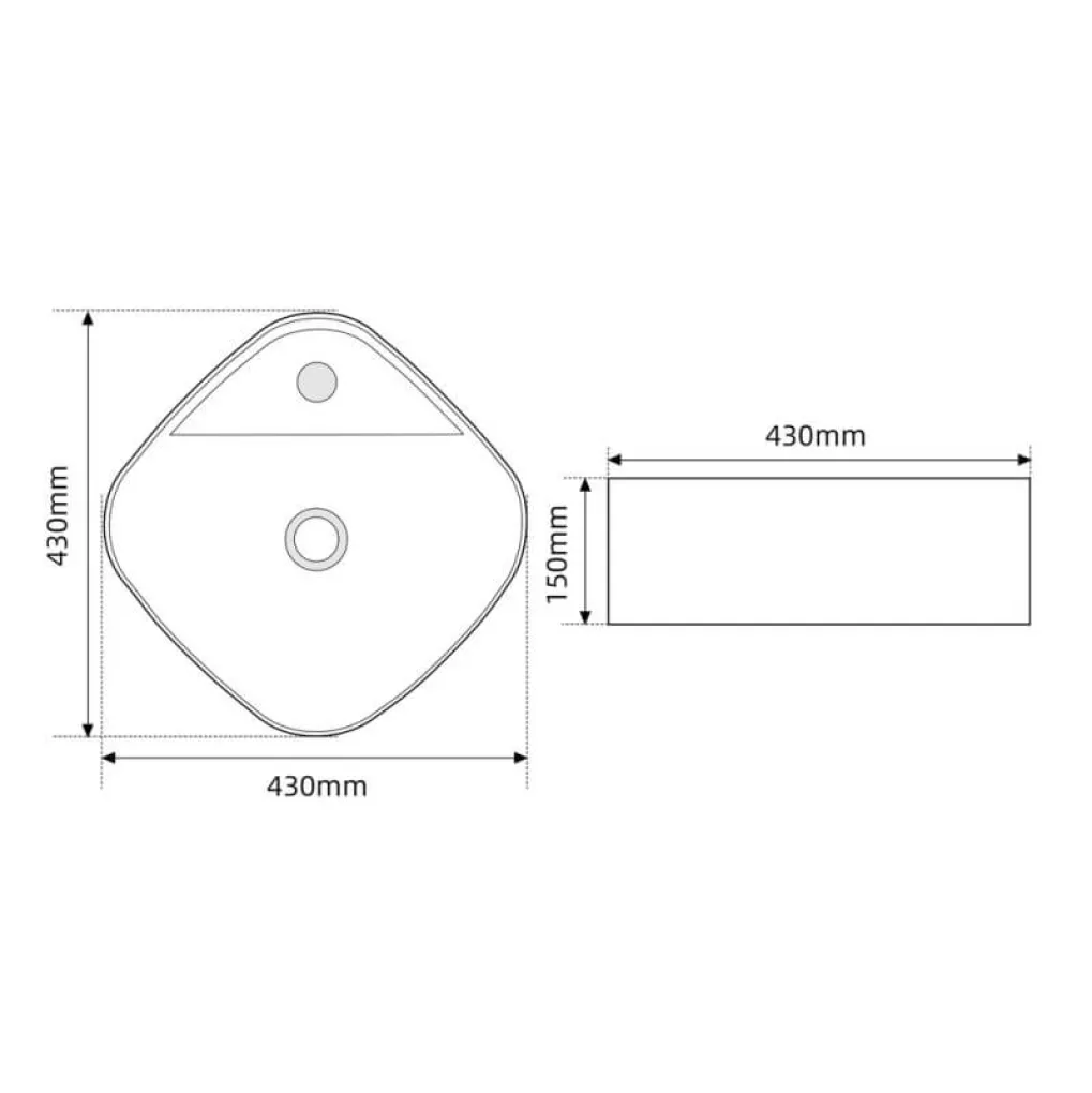 Раковина накладная Mixxus Premium Wave-0201 Marble 430х430х150 мм (MP6536)- Фото 4