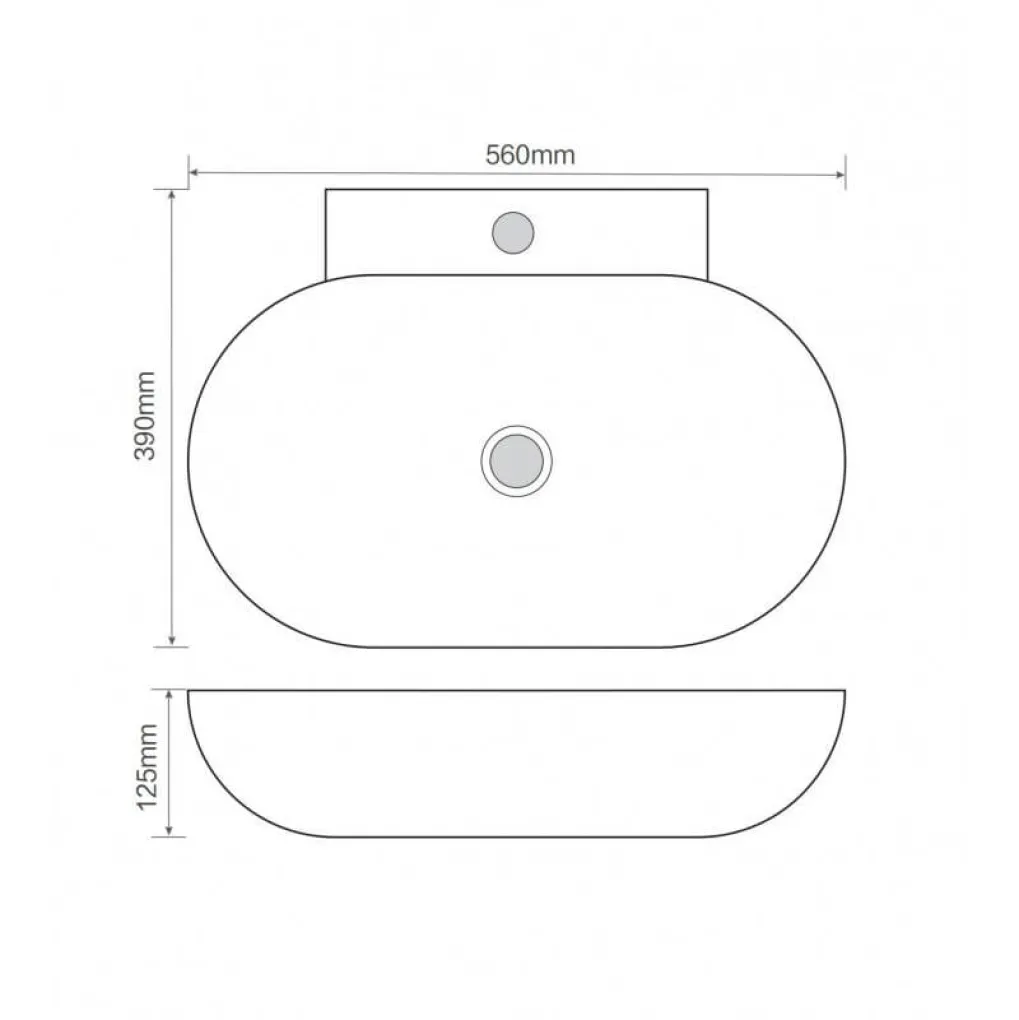 Раковина подвесная Mixxus Premium Diverse-0201 560х390х125 мм (MP6510)- Фото 3