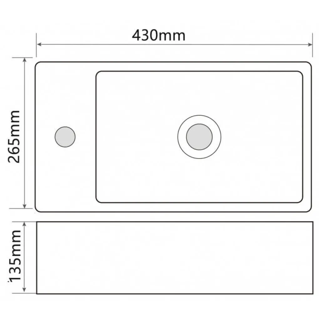 Раковина подвесная Mixxus Premium Quadro-1201-R 430х265х135 мм (MP6504)- Фото 2