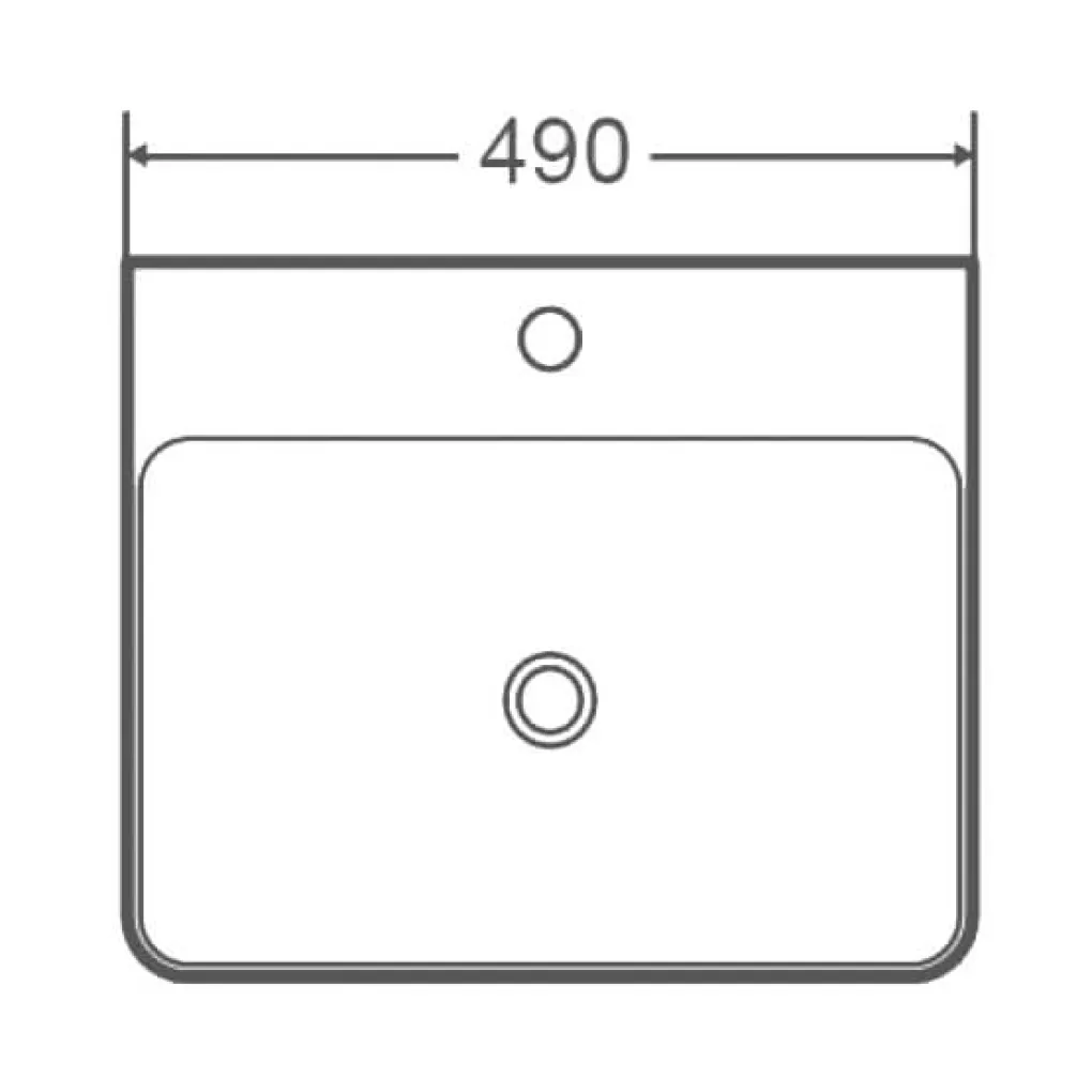 Умывальник накладной Mixxus Premium Bevel-0201 с переливом 485x410x125 мм (MP6480)- Фото 3
