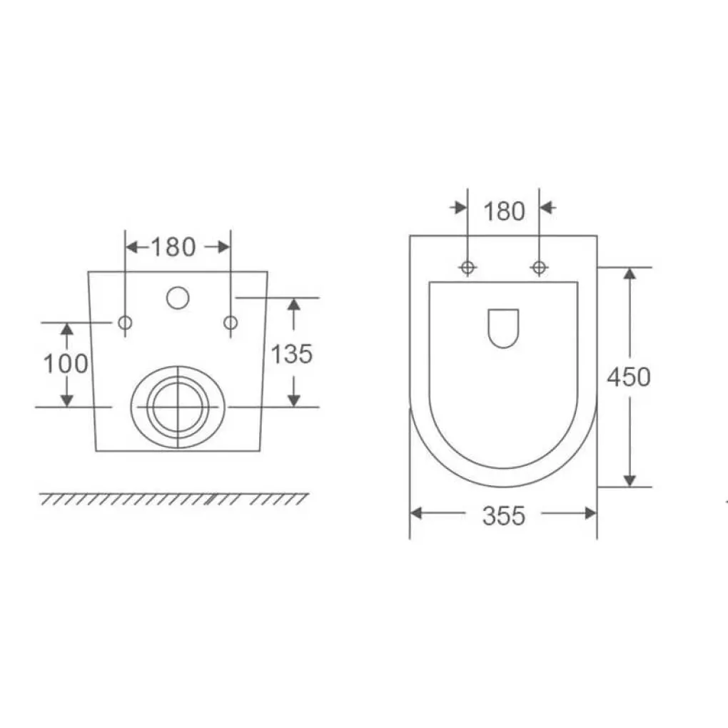 Унитаз подвесной Mixxus Premium Bevel-0301-R Black 515x355x365 система смыва Rimless (MP6471)- Фото 3