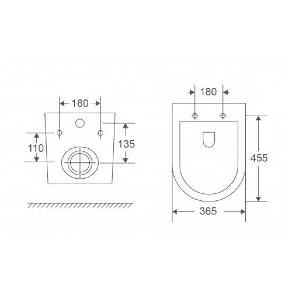 Унитаз подвесной Mixxus Premium Ellipse-0303-R Black 520x365x360 система смыва Rimless (MP6464)- Фото 4