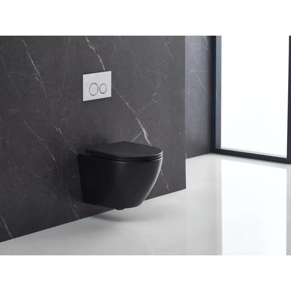 Унитаз подвесной Mixxus Premium Ellipse-0303-T3 Black 520х365х360 система смыва Tornado 3.0 (MP6591)- Фото 4