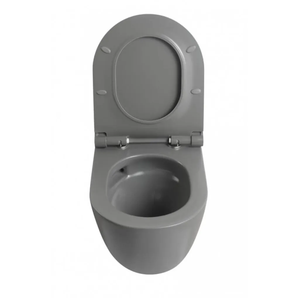 Унитаз подвесной Mixxus Premium Ellipse-0308-T3 Gray 490x360x360 система смыва Tornado 3.0 (MP6654)- Фото 2