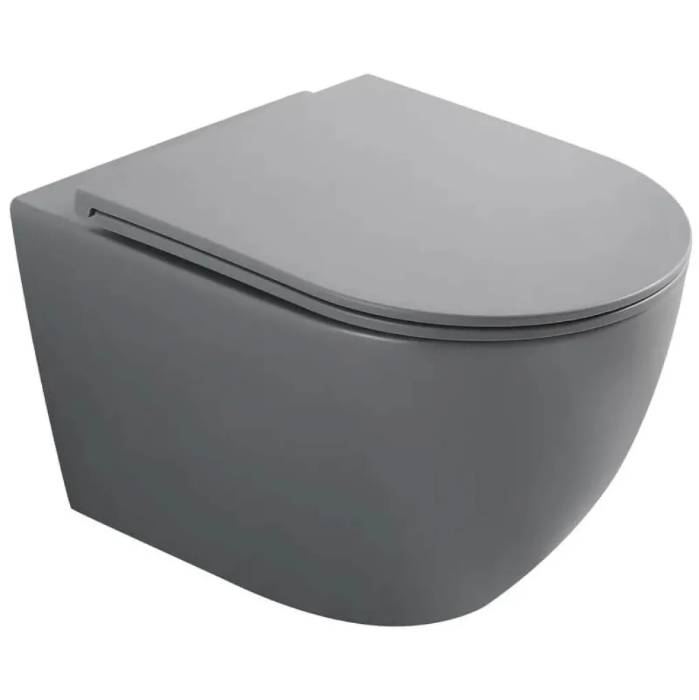 Унитаз подвесной Mixxus Premium Ellipse-0308-T3 Gray 490x360x360 система смыва Tornado 3.0 (MP6654)- Фото 1