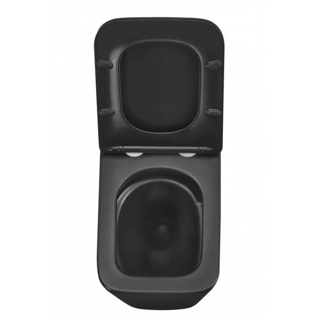 Унитаз подвесной Mixxus Premium Quadro-0301-T3 Black 490х340х360 система смыва Tornado 3.0 (MP6587)- Фото 2