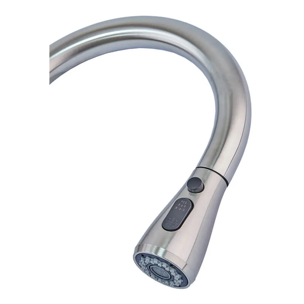 Смеситель для кухни сенсорный с выдвижной воронкой Mixxus LUX-014 Sensor сталь (MI6230)- Фото 3