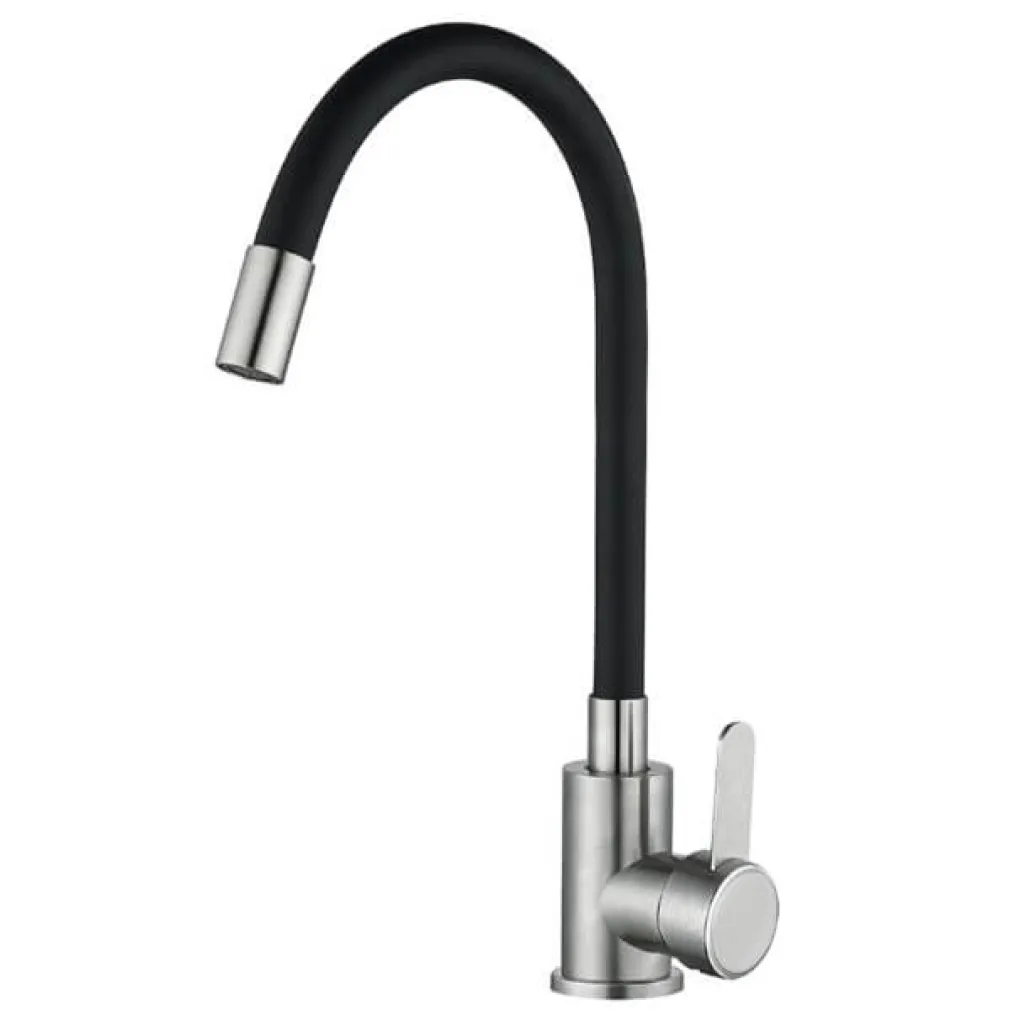Смеситель для кухни с гибким изливом Mixxus FAN-011 черный (MI6105)- Фото 1