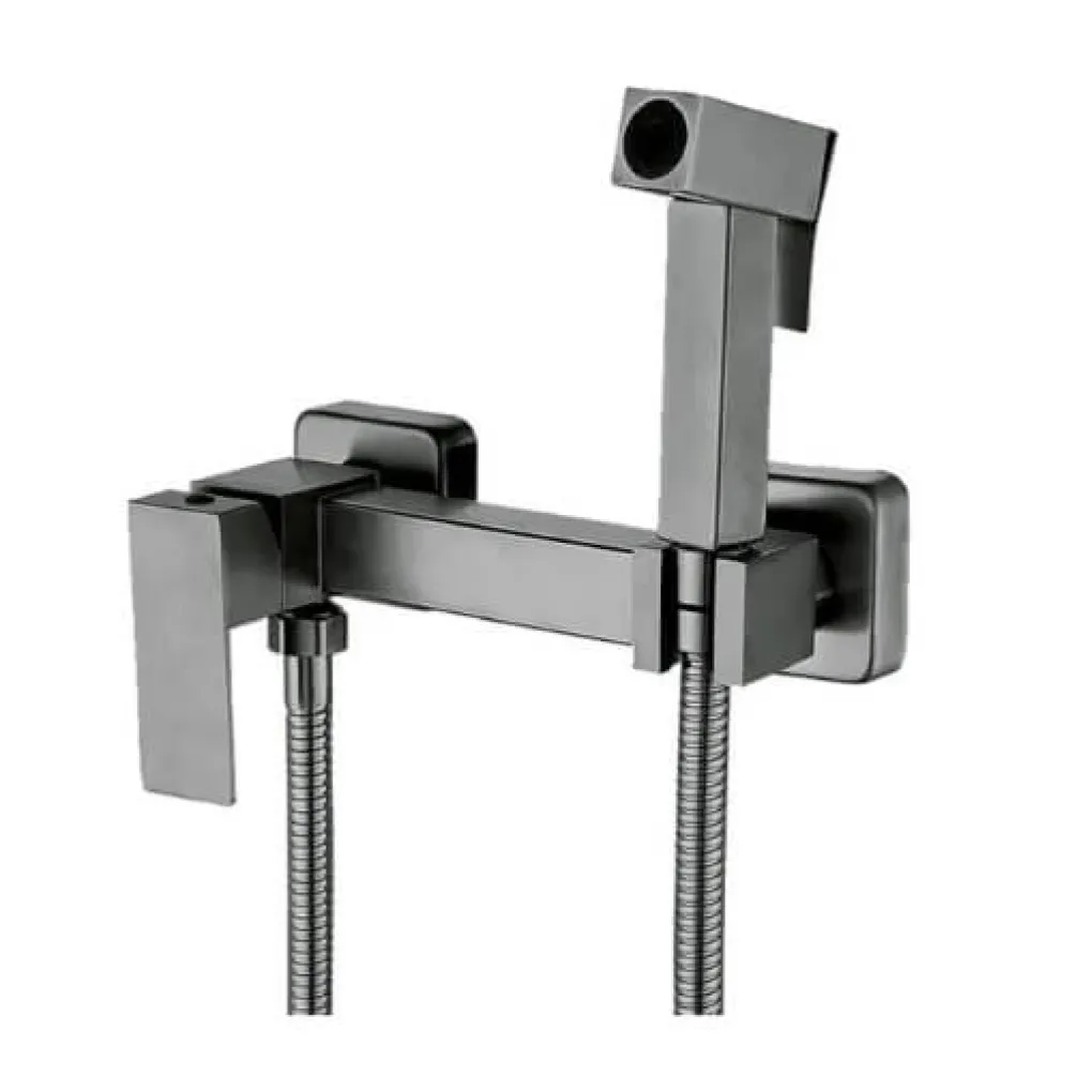 Змішувач з гігієнічним душем Mixxus KUB-222 Graphite (MI6846)- Фото 1