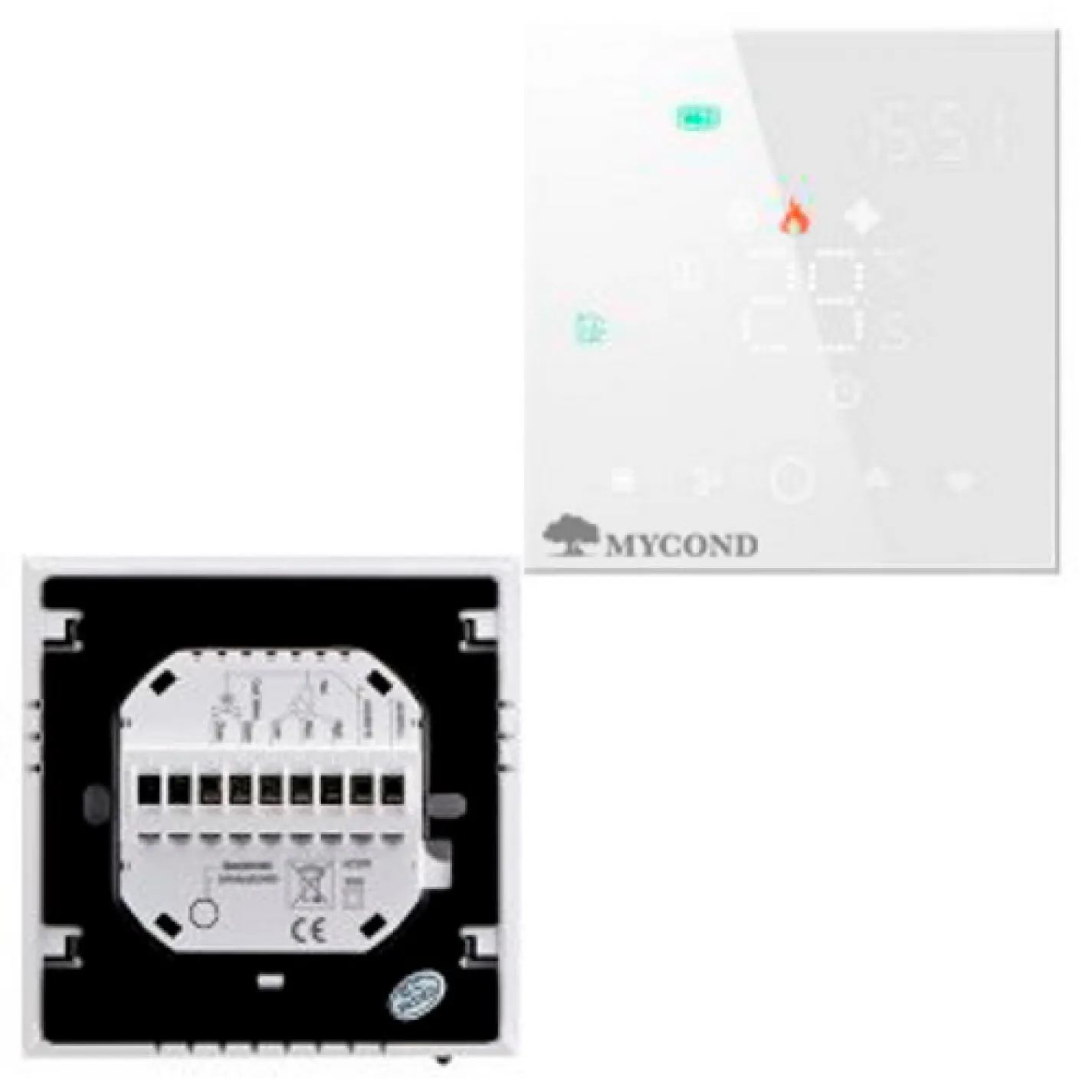 Терморегулятор для внутрішньопідлогових конвекторів Mycond Block White 220V Wi-Fi - Фото 1
