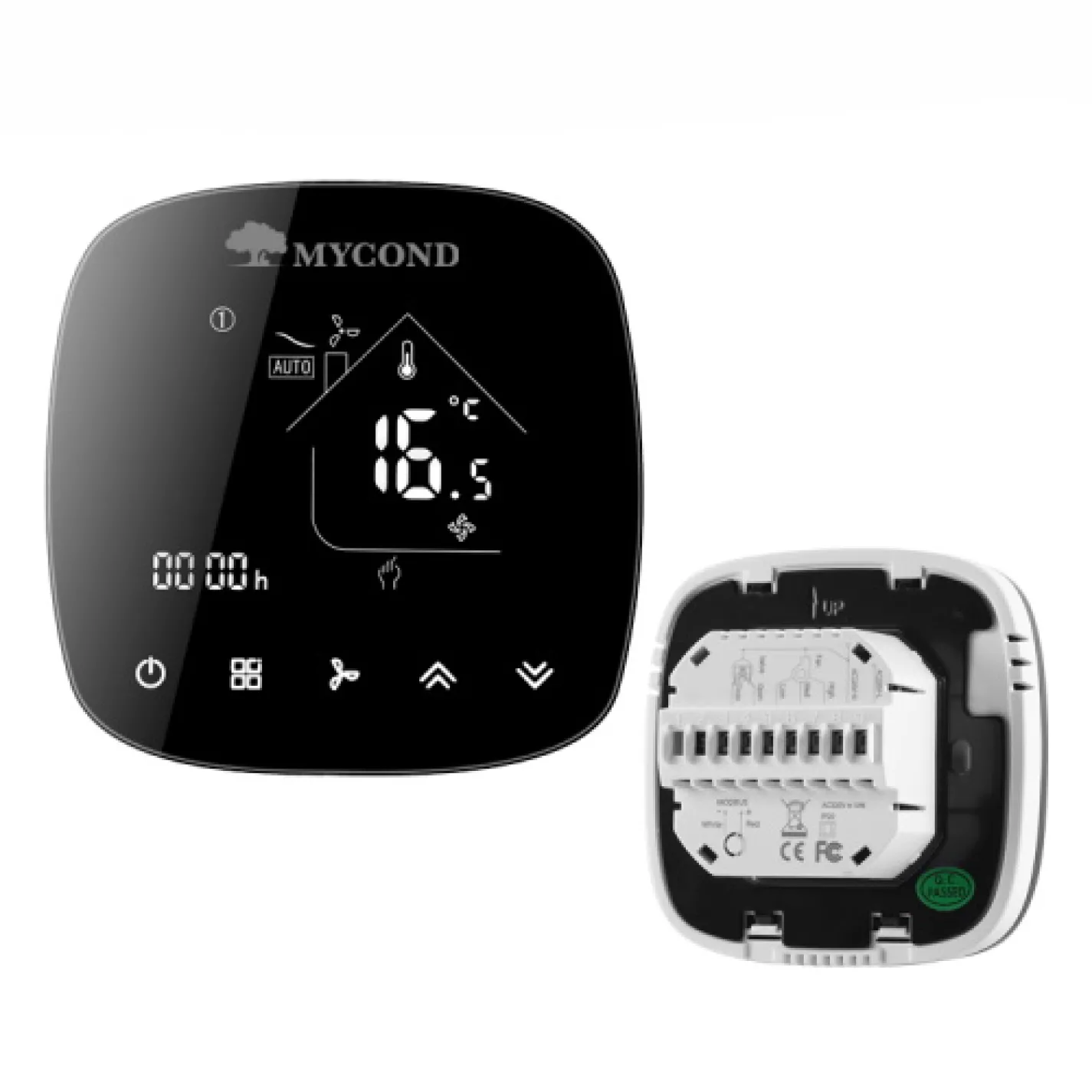 Терморегулятор для фанкойлів Mycond LUNA FC Black (Wi-Fi) - Фото 1